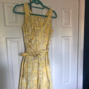 Calvin Klein Dress - Yellow Polka Dotted - Size 6